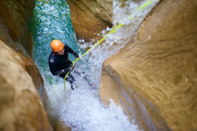 Canyoneering,Formiga,Canyon,In,Guara,Mountains,,Huesca,Province,In,Spain.