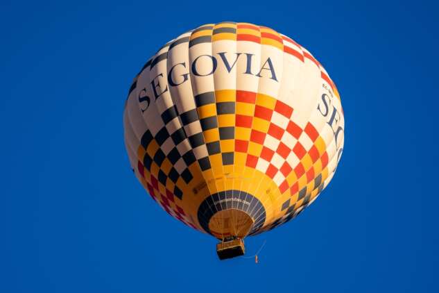 Segovia,,Spain,-,February,5,,2023:,Colorful,Hot-air,Balloons,Against